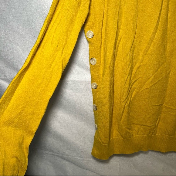 Boden Mustard Yellow Wool Blend Side Buttons Jumper Sweater Size S women’s small - Picture 2 of 9